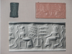 Tree of Life Babylonian cylinder-tablet (clay) BCE22-2100 man woman snake (BritishMus)